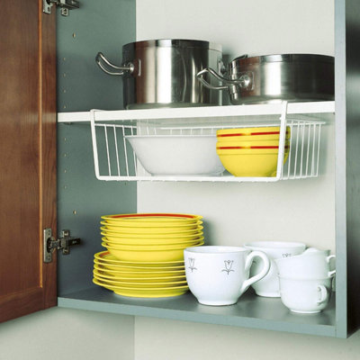 Under Shelf Storage Hanging Basket - Increase Storage Space - Lightweight And Durable Design - Wipe Clean - Organizer For Kitchen