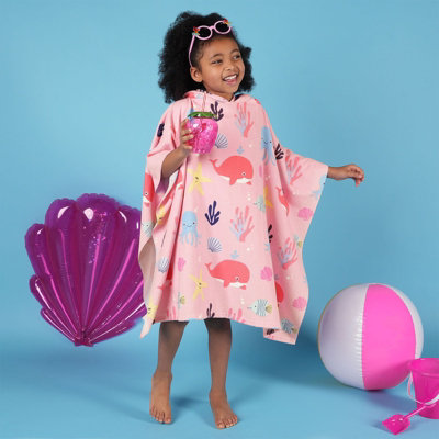 Kids hooded poncho towel sale