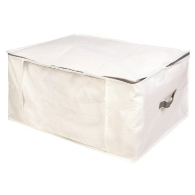 UnderBed Storage Bag Bedding Clothing Shoes Fabric Zipped Organizer Wardrobe Box - Small