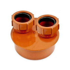 Underground Double Mixed Waste Adaptor 110mm To 40mm and 40mm