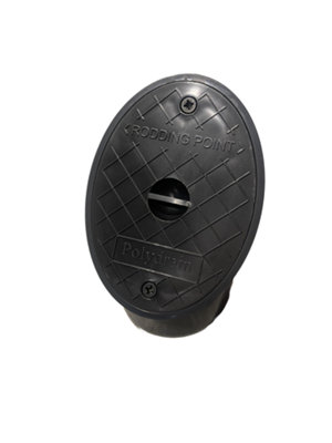 Underground Drainage 45 Degree Oval Rodding Eye Plastic 110mm Black ...