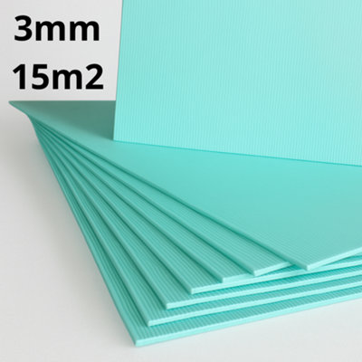 Underlay XPS 3mm - Thermal Insulation - Laminate & Wood Flooring - 15m2 (161.45ft2) - High Quality - Easy to Install