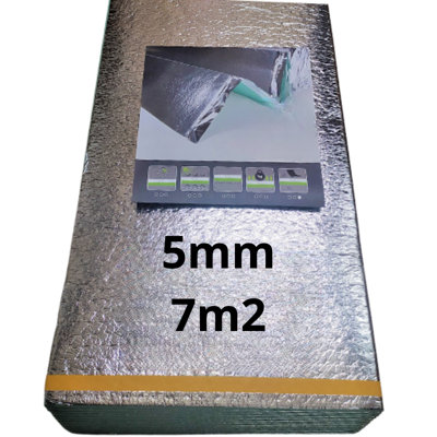 Underlay XPS with Aluminium Membrane - 5mm  - 7m2 (75.34 ft2) - Laminate & Wooden flooring