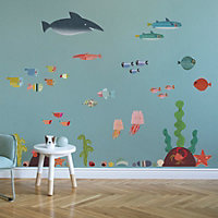 Underwater Wall Sticker Pack Children's Bedroom Nursery Playroom Décor Self-Adhesive Removable