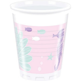 Underwater World Party Cup (Pack of 8) Pink/Green/Purple (One Size)