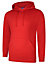 UNEEK Hoodie Hooded Sweatshirt Casual Unisex Fleece Top Plain Pullover Hoodie, Red, M