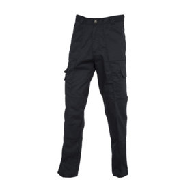 Uneek - Unisex Action Trouser Regular - Fabric: 245 GSM/7 oz - Black - Size 28