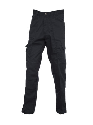 Uneek - Unisex Action Trouser Regular - Fabric: 245 GSM/7 oz - Black - Size 44