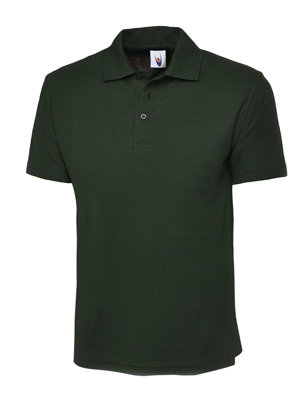 Uneek - Unisex Active Poloshirt - 50% Polyester 50% Cotton - Bottle Green - Size 2XL