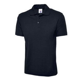 Uneek - Unisex Active Poloshirt - 50% Polyester 50% Cotton - Navy - Size L