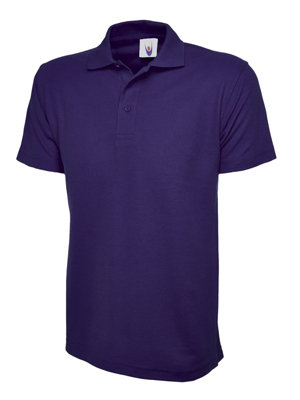 Uneek - Unisex Active Poloshirt - 50% Polyester 50% Cotton - Purple - Size L