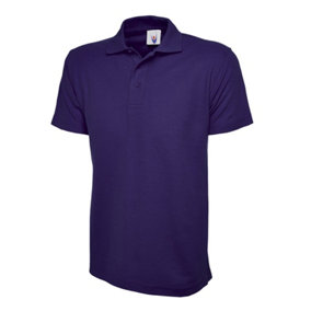 Uneek - Unisex Active Poloshirt - 50% Polyester 50% Cotton - Purple - Size L