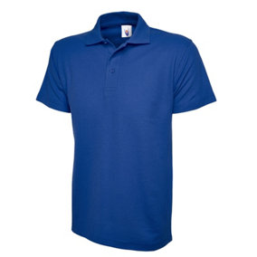 Uneek - Unisex Active Poloshirt - 50% Polyester 50% Cotton - Royal - Size L