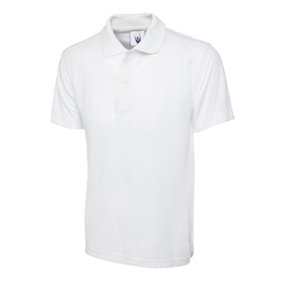 Uneek - Unisex Active Poloshirt - 50% Polyester 50% Cotton - White - Size 2XL