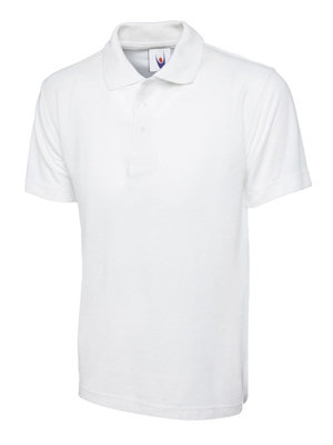 Uneek - Unisex Active Poloshirt - 50% Polyester 50% Cotton - White - Size 5XL