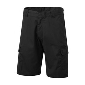 Uneek - Unisex Cargo Shorts   - 65% Polyester 35% Cotton - Black - Size 28