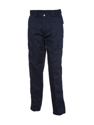 Uneek - Unisex Cargo Trouser Long - 65% Polyester 35% Cotton - Navy - Size 34