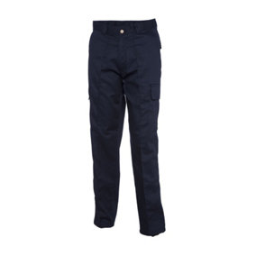 Uneek - Unisex Cargo Trouser Regular - 65% Polyester 35% Cotton - Navy - Size 44