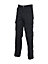 Uneek - Unisex Cargo Trouser with Knee Pad Pockets Regular - 65% Polyester 35% Cotton - Black - Size 38