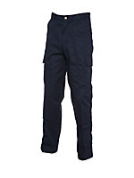 Uneek - Unisex Cargo Trouser with Knee Pad Pockets Regular - 65% Polyester 35% Cotton - Navy - Size 40