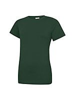 Uneek - Unisex Classic Crew Neck T-Shirt - Reactive Dyed - Bottle Green - Size 2XL