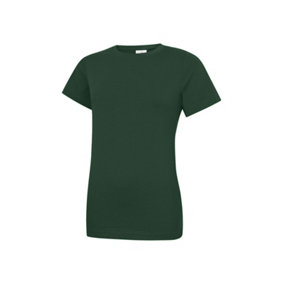 Uneek - Unisex Classic Crew Neck T-Shirt - Reactive Dyed - Bottle Green - Size L