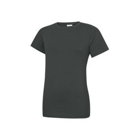 Uneek - Unisex Classic Crew Neck T-Shirt - Reactive Dyed - Charcoal - Size L