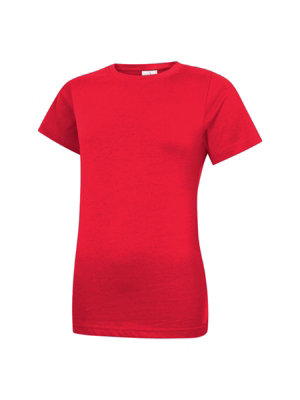 Uneek - Unisex Classic Crew Neck T-Shirt - Reactive Dyed - Red - Size 2XL