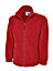 Uneek - Unisex Classic Full Zip Micro Fleece Jacket - Half Moon Yoke - Red - Size L