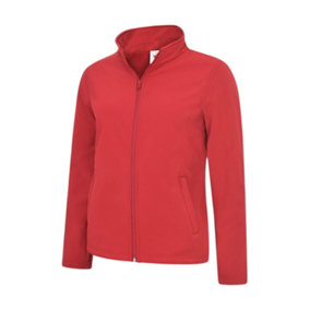 Uneek - Unisex  Classic Full Zip Soft Shell Jacket - Hanger Loop - Red - Size 2XL