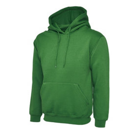 Uneek - Unisex Classic Hooded Sweatshirt/Jumper  - 50% Polyester 50% Cotton - Kelly Green - Size 2XL