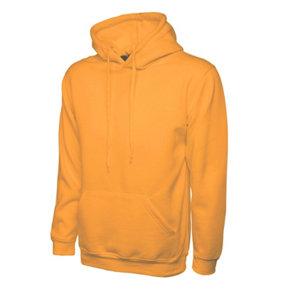 Uneek - Unisex Classic Hooded Sweatshirt/Jumper  - 50% Polyester 50% Cotton - Orange - Size L