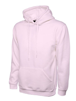 Uneek - Unisex Classic Hooded Sweatshirt/Jumper  - 50% Polyester 50% Cotton - Pink - Size 6XL