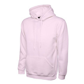 Uneek - Unisex Classic Hooded Sweatshirt/Jumper  - 50% Polyester 50% Cotton - Pink - Size L