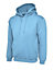 Uneek - Unisex Classic Hooded Sweatshirt/Jumper  - 50% Polyester 50% Cotton - Sky - Size L