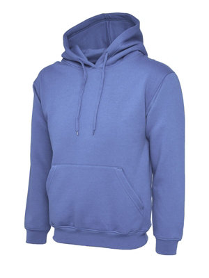 Uneek - Unisex Classic Hooded Sweatshirt/Jumper  - 50% Polyester 50% Cotton - Violet - Size 3XL