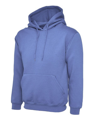 Uneek - Unisex Classic Hooded Sweatshirt/Jumper  - 50% Polyester 50% Cotton - Violet - Size M