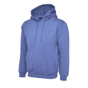Uneek - Unisex Classic Hooded Sweatshirt/Jumper  - 50% Polyester 50% Cotton - Violet - Size M