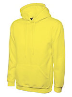 Uneek - Unisex Classic Hooded Sweatshirt/Jumper  - 50% Polyester 50% Cotton - Yellow - Size 2XL