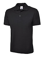 Uneek - Unisex Classic Poloshirt - 50% Polyester 50% Cotton - Black - Size 6XL
