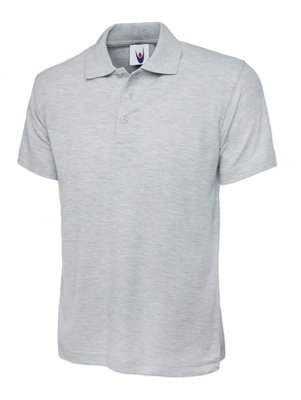 Uneek - Unisex Classic Poloshirt - 50% Polyester 50% Cotton - Heather Grey - Size 2XL