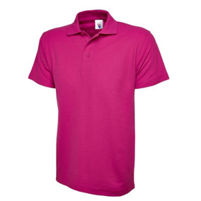 Uneek - Unisex Classic Poloshirt - 50% Polyester 50% Cotton - Hot Pink - Size 2XL