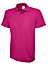 Uneek - Unisex Classic Poloshirt - 50% Polyester 50% Cotton - Hot Pink - Size M