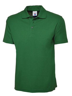Uneek - Unisex Classic Poloshirt - 50% Polyester 50% Cotton - Kelly Green - Size XS