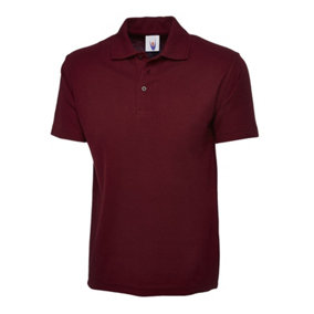 Uneek - Unisex Classic Poloshirt - 50% Polyester 50% Cotton - Maroon - Size L