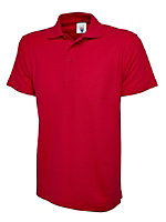 Uneek - Unisex Classic Poloshirt - 50% Polyester 50% Cotton - Red - Size S