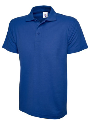 Uneek - Unisex Classic Poloshirt - 50% Polyester 50% Cotton - Royal - Size XS