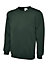 Uneek - Unisex Classic Sweatshirt/Jumper - 50% Polyester 50% Cotton - Bottle Green - Size 4XL
