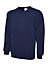 Uneek - Unisex Classic Sweatshirt/Jumper - 50% Polyester 50% Cotton - French Navy - Size 6XL