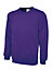 Uneek - Unisex Classic Sweatshirt/Jumper - 50% Polyester 50% Cotton - Purple - Size 5XL